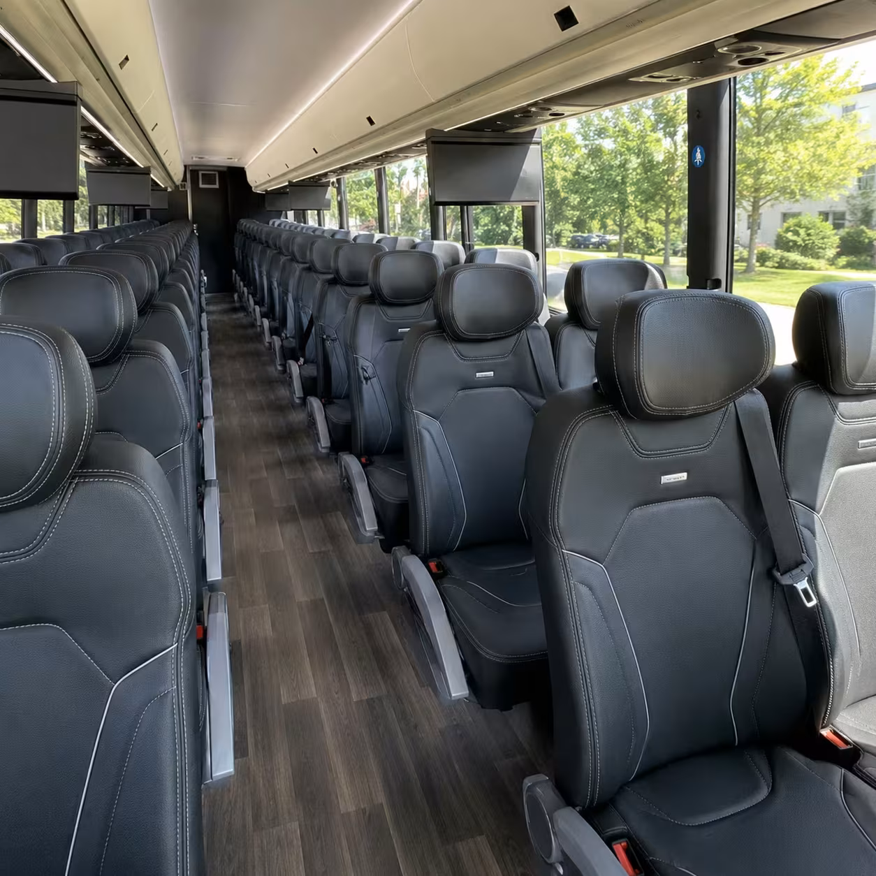 56 passenger charter bus interior