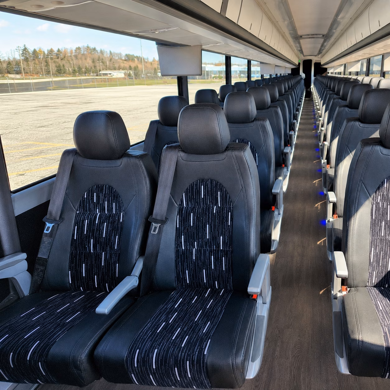 plantation charter bus rental inside
