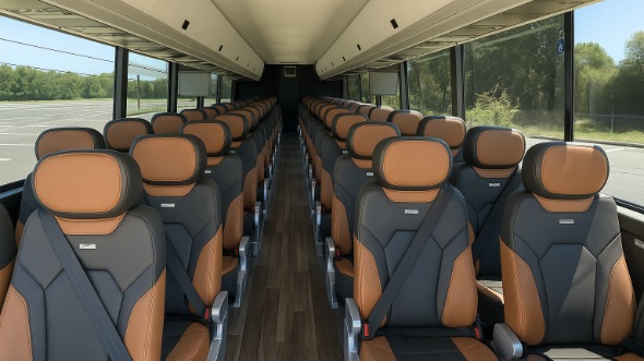 54 passenger charter bus interior plantation