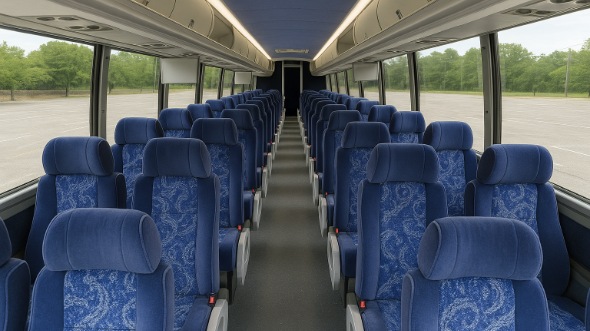 56 passenger charter bus interior plantation
