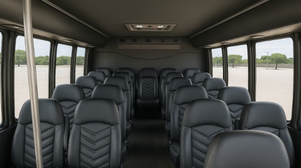 plantation 28 passenger minibus inside