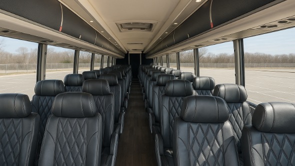 plantation 54 passenger charter bus inside