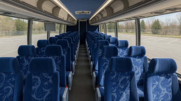 plantation 56 passenger charter bus inside