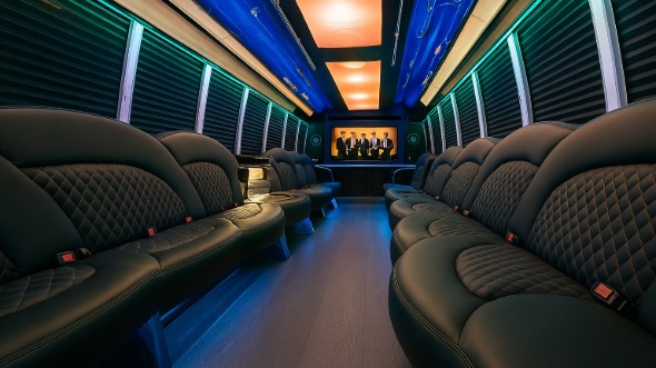 plantation party bus rental inside